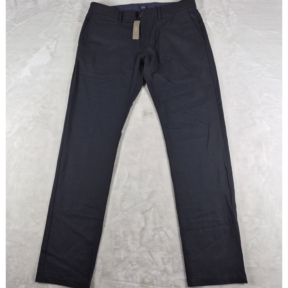 J. Crew 484 Tech Pants Men's 34x34 Black Slim Fit Performance Casual Comfort NWT